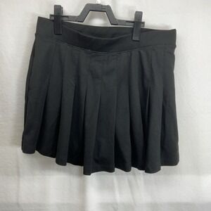 PINK Victoria's Secret Black Pleated Tennis Skirt Skort Athleisure Womens Large